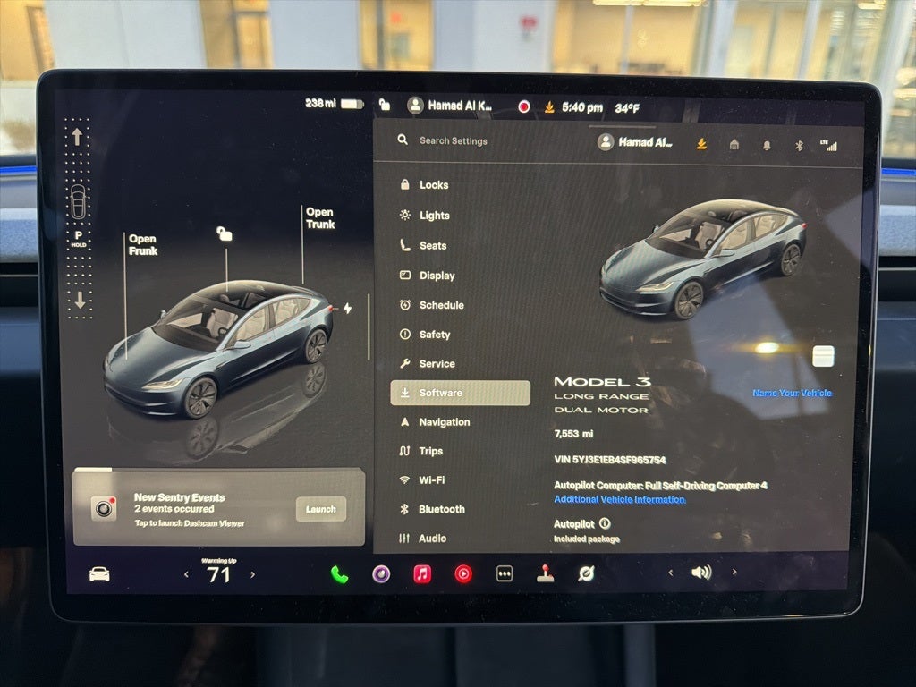 2025 Tesla Model 3 Long Range w/White Interior