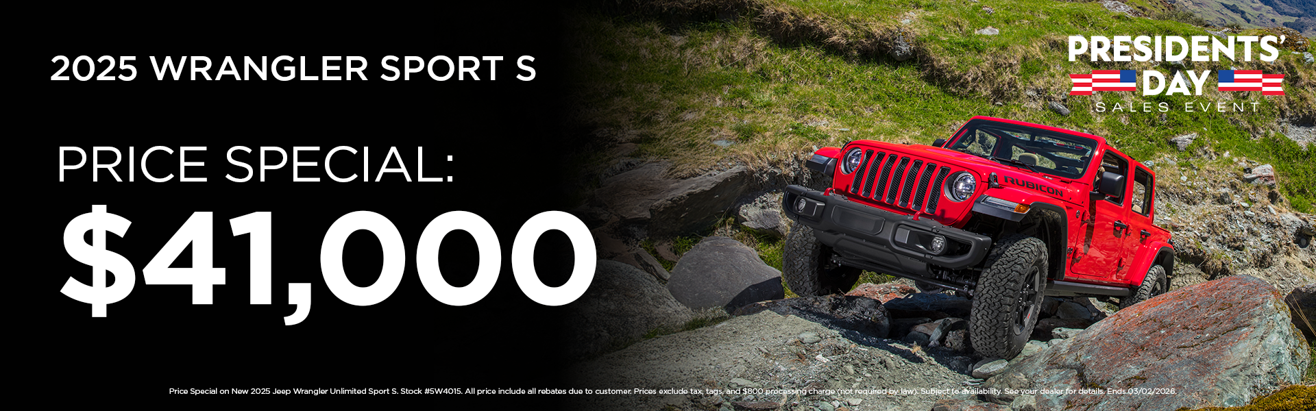 New 2025 Wrangler Sport S